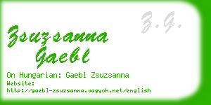 zsuzsanna gaebl business card